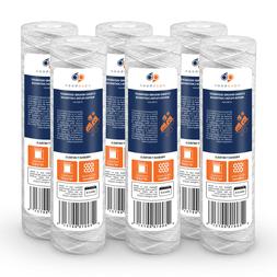 6-Pack of 1 Micron Wound String Sediment Water Filter Cartri