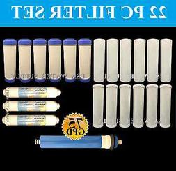 22 PCS-WATER FILTERS SEDIMENT CARBON REVERSE OSMOSIS DRINKIN