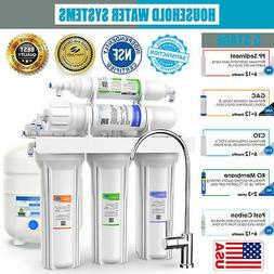 5 Stage Reverse Osmosis Drinking Water Filter System 75 GPD 