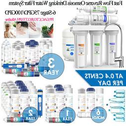75/100GPD 6Stage Under-Sink RO water filter system Alkaline 