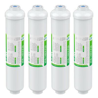 4 pack inline post carbon water filter
