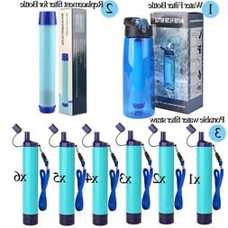 Water Filter Straw Water Bottle Replacement 3stage Bpa Free