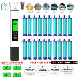 Portable Water Filters Straw Personal Purifier,TDS&EC Meter,