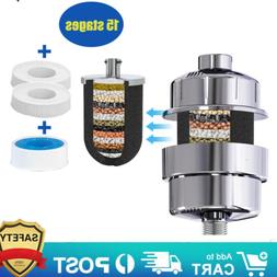Shower Head Filter Cartridge Kit 15 Stage Chlorine Hard Wate