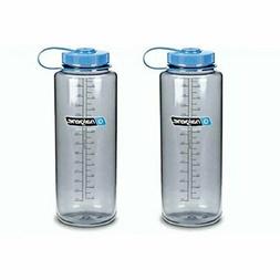 Nalgene Silo 48oz Tritan Grey W/blue Top Wide Mouth Bottle, 