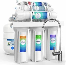 Under Sink Alkaline RO Drinking Water Filtration System 6 St