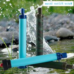 Water Filter Straw Camping Hiking Emergency Outdoor Survival