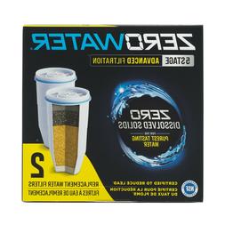 ZERO WATER 2 Pack Replacement Filters 5 Stage  Fast Shipping